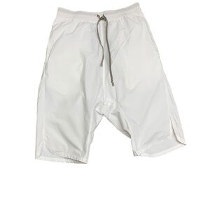 Rick Owens DRKSHDW White Nylon Drawstring Shorts